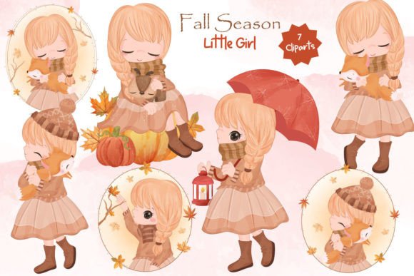 Autumn Series Little Girl Vol. 01: A Versatile Graphic Collection for Creative Projects