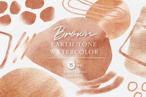 Brown Earth Tone Watercolor Brush Stroke