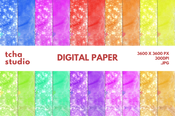Drop Color Watercolor Digital Papers
