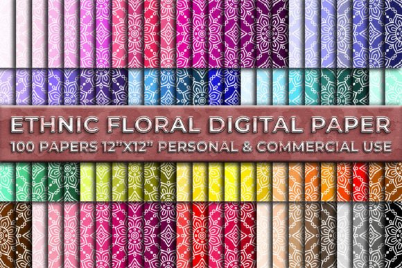 Ethnic Seamless Pattern Digital Paper