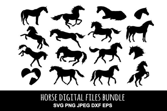 Exploring the Versatility of Set of Horse Silhouette Svg Png Jpeg Eps in Creative Projects