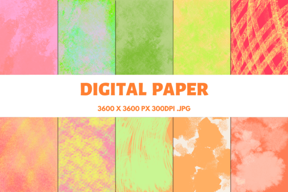 Green Orange Retro Digital Papers: A Versatile Design Resource for Creative Projects