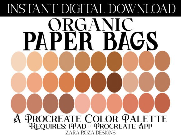 Organic Paper Bags Procreate Palette