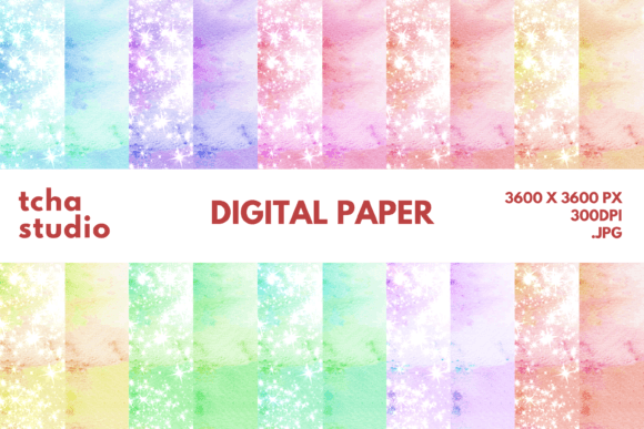 Summer Beach Watercolor Digital Papers
