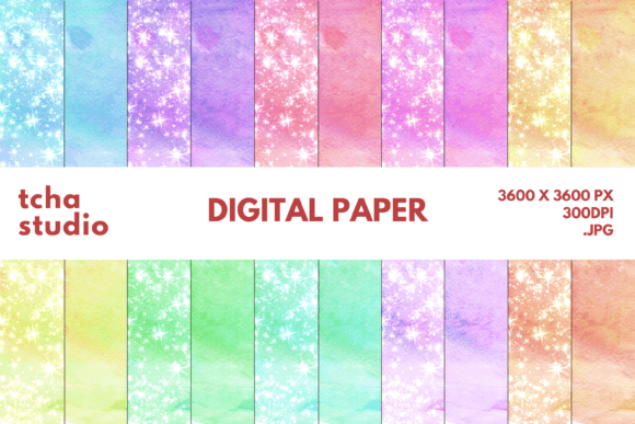 Summer Watercolor Digital Papers