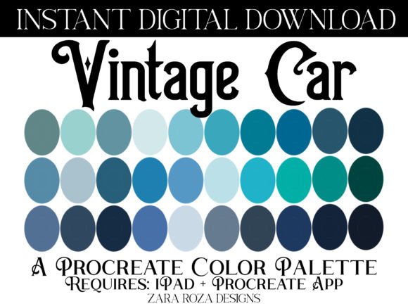 Vintage Car Procreate Color Palette